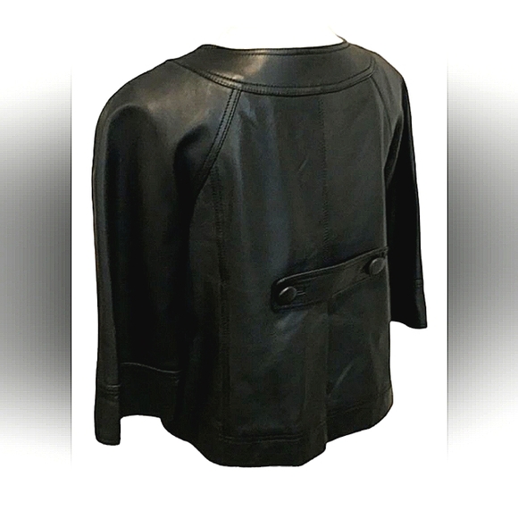 KENAR BLACK LEATHER JACKET EXCELLENT USED CONDITION SIZE 6 - Picture 4 of 10